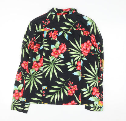 Easy Spirit Men's Multicoloured Hawaiian Floral Cotton Button-Up Shirt M