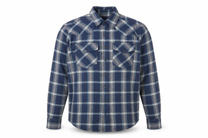 Noble Outfitters Men's Blue Check Flannel Cotton Long Sleeve Shirt M