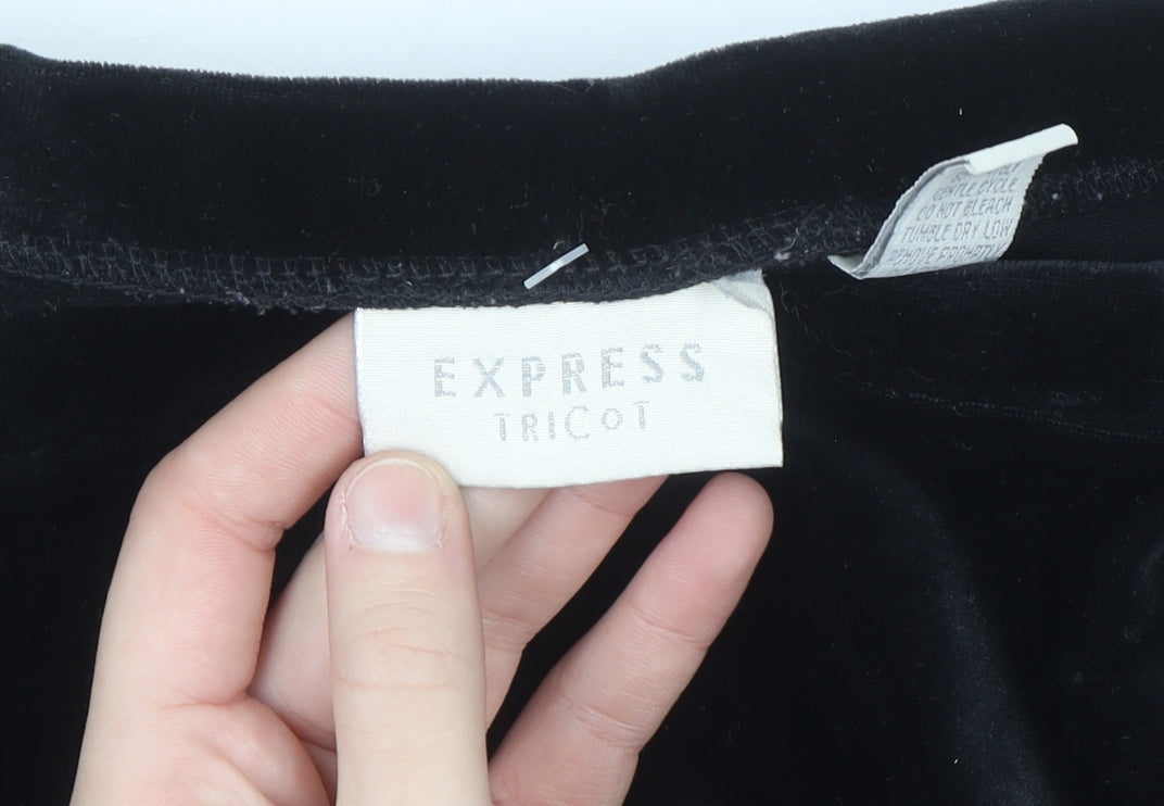 Womens UK Size M Express Tricot Regular Fit Casual Party/Cocktail Black Trousers