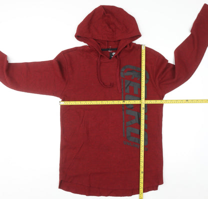 Ecko Unltd Men’s Red Pullover Hoodie L Graphic Print Logo Streetwear