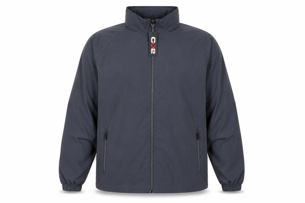 CX2 Men's Grey Windbreaker Jacket Medium Full Zip Lightweight
