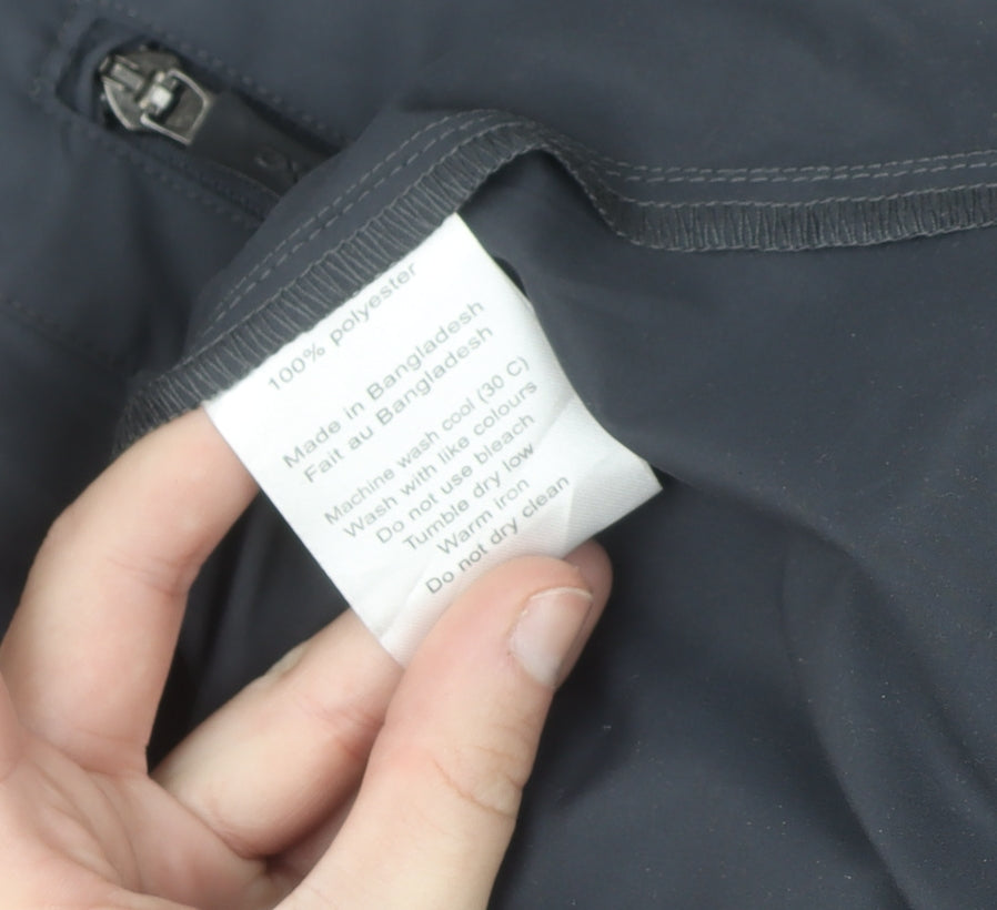 CX2 Men's Grey Windbreaker Jacket Medium Full Zip Lightweight