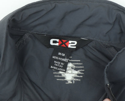 CX2 Men's Grey Windbreaker Jacket Medium Full Zip Lightweight