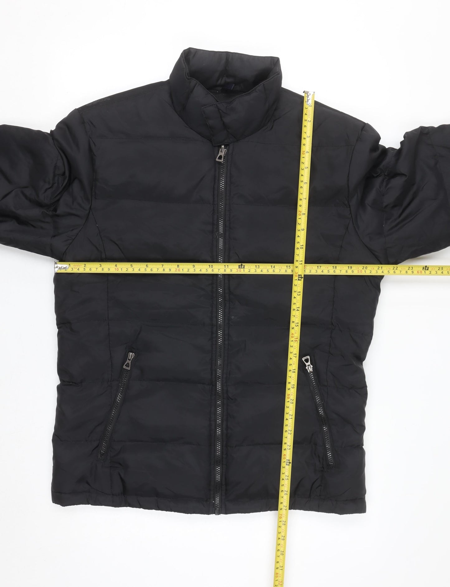 Geox Men’s Black 38 Regular Puffer Jacket Down Filled Zip Winter Coat