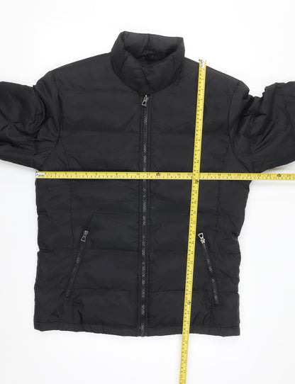 Geox Men’s Black 38 Regular Puffer Jacket Down Filled Zip Winter Coat