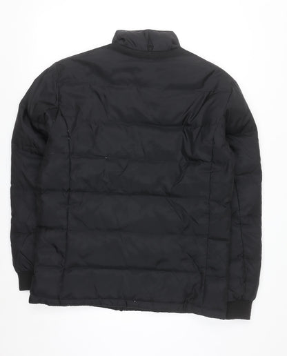 Geox Men’s Black 38 Regular Puffer Jacket Down Filled Zip Winter Coat