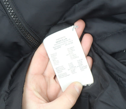 Geox Men’s Black 38 Regular Puffer Jacket Down Filled Zip Winter Coat