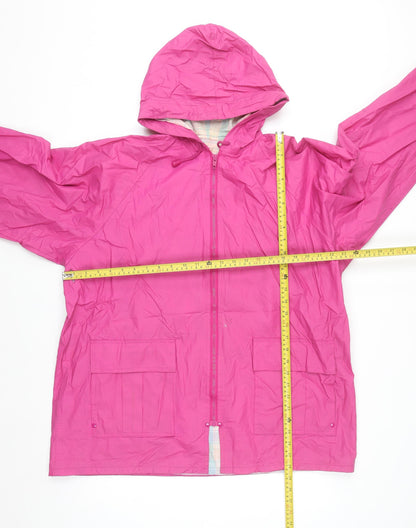 Misty Harbor Womens Pink L Rain Coat Waterproof Hooded Jacket
