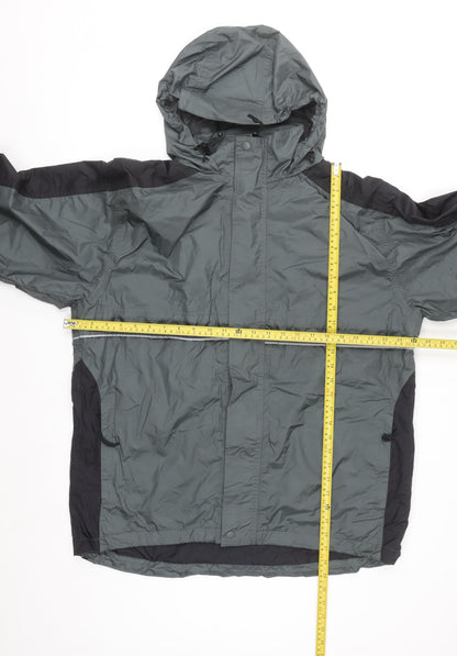 Kirkland Signature Men's Grey Hooded Waterproof Rain Jacket Size M