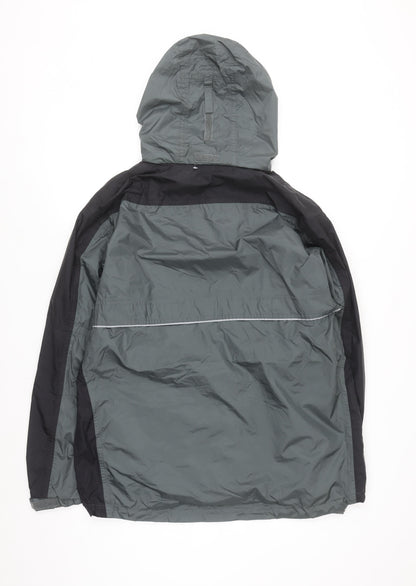 Kirkland Signature Men's Grey Hooded Waterproof Rain Jacket Size M