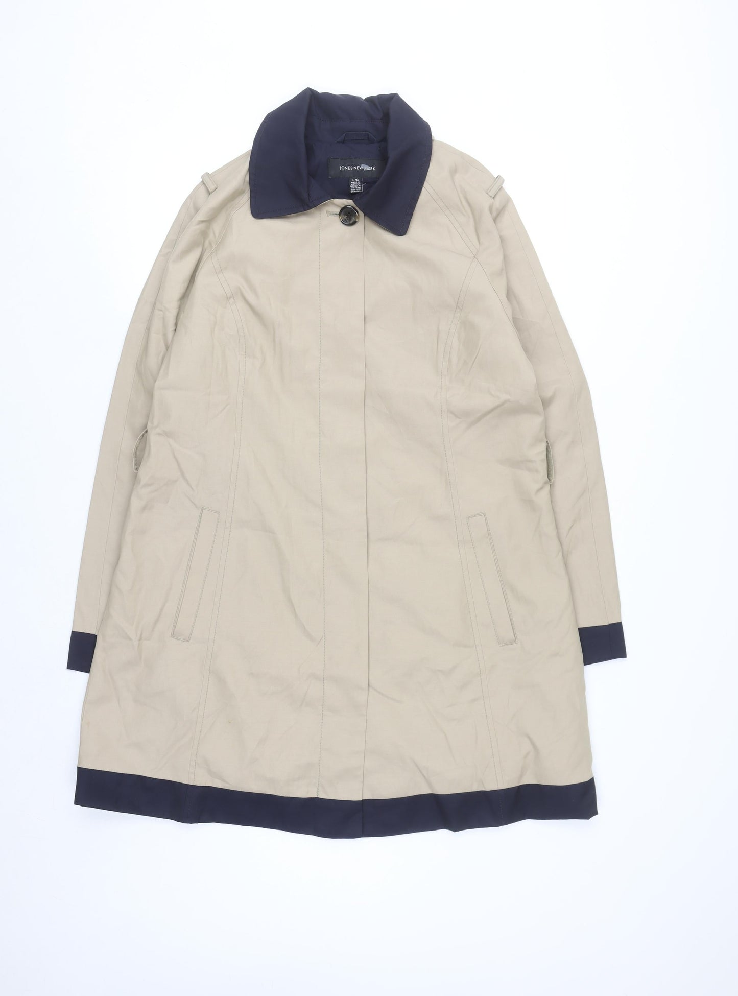 Jones New York Women’s Beige Long Trench Coat Size L