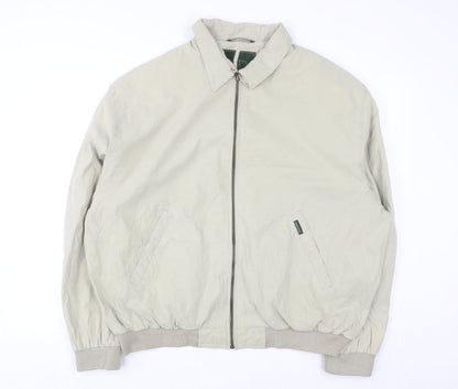 Weatherproof Men's Beige XL Bomber Jacket Polyester Nylon Casual