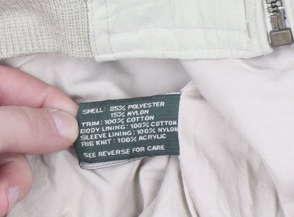 Weatherproof Men's Beige XL Bomber Jacket Polyester Nylon Casual