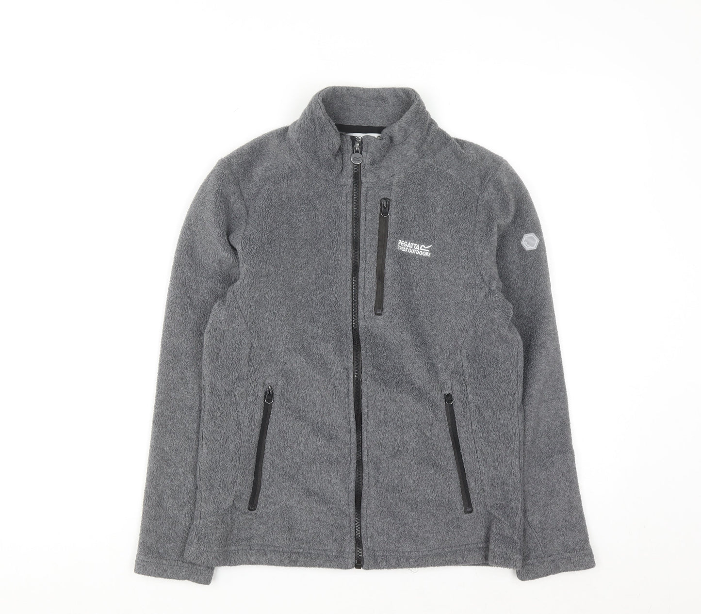 Regatta Boys Grey Fleece Full Zip Jacket 13 Years Outdoor Lightweight Layer