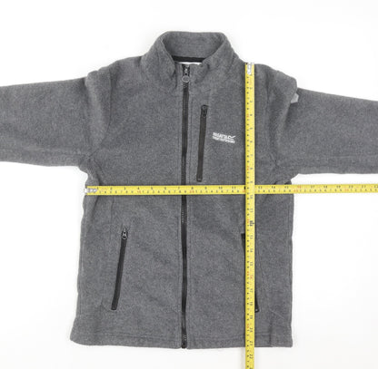 Regatta Boys Grey Fleece Full Zip Jacket 13 Years Outdoor Lightweight Layer