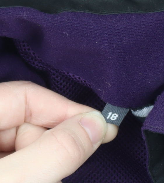 Freedom Trail Women's Black Waterproof Hooded Rain Jacket Size 18
