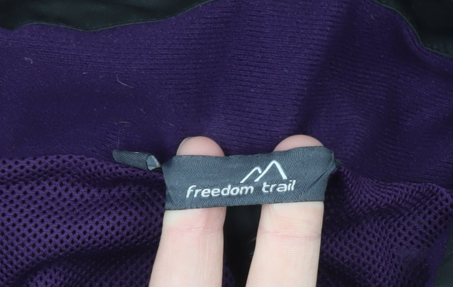 Freedom Trail Women's Black Waterproof Hooded Rain Jacket Size 18
