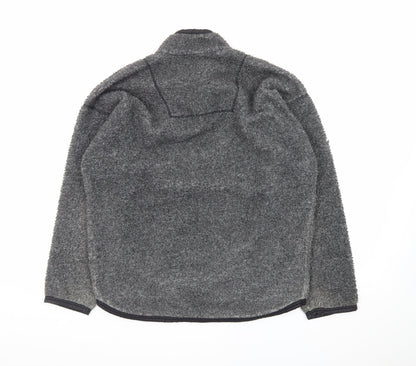 Converse Men's Grey Fleece Henley Sweatshirt Size S Pullover