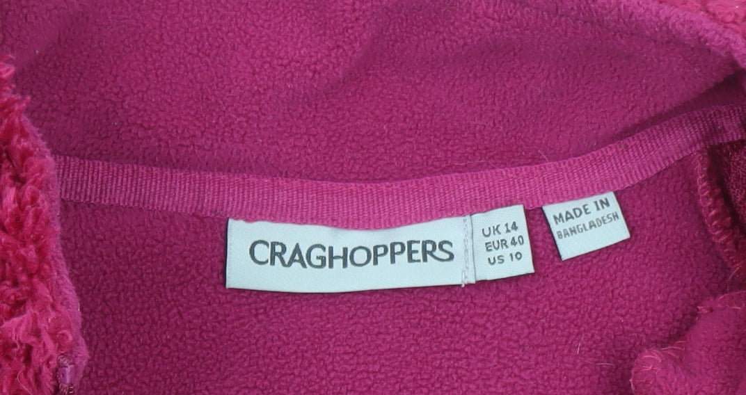 Craghoppers Women's Pink Fleece Pullover Sweatshirt UK 14