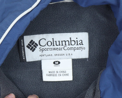Columbia Men's Blue Waterproof Hooded Puffer Jacket M