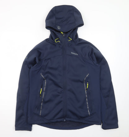 TOG24 Men's Blue Softshell Hooded Jacket Size M Windproof