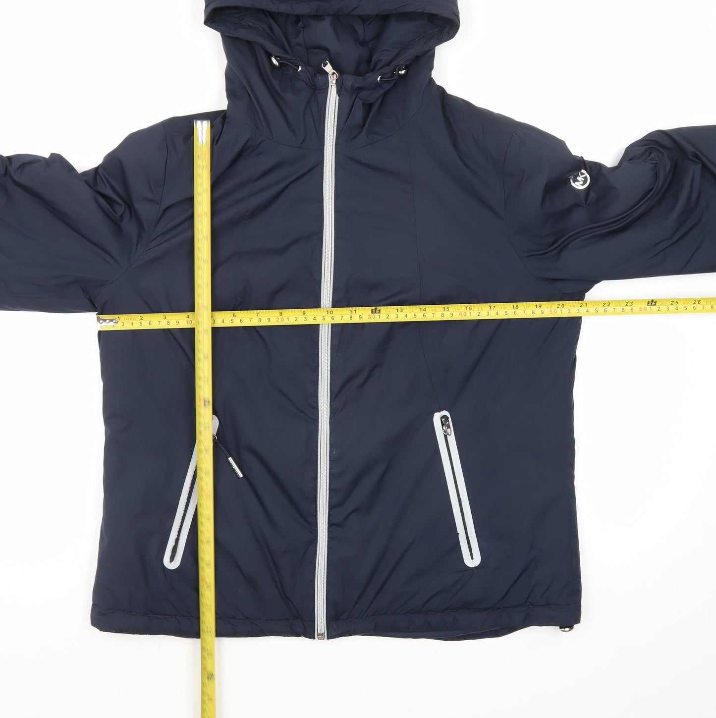 Michael Kors Women's Blue Hooded Puffer Jacket Size M