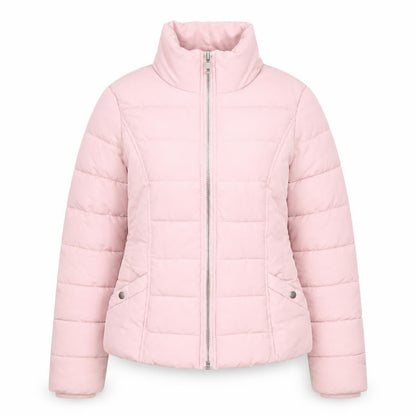 Miss Selfridge Women's Pink Puffer Jacket UK 8 Lightweight