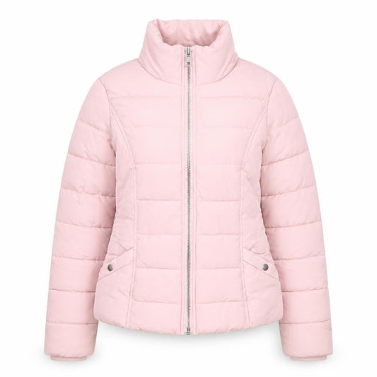 Miss Selfridge Women's Pink Puffer Jacket UK 8 Lightweight