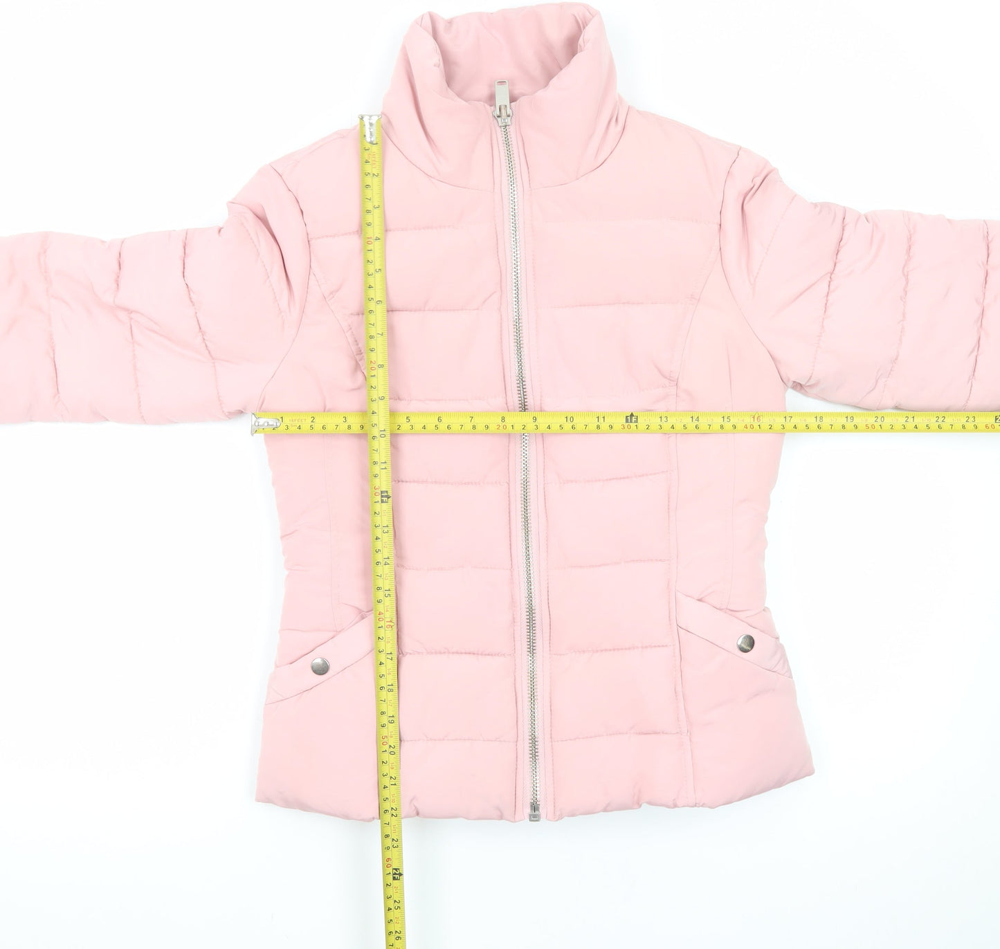 Miss Selfridge Women's Pink Puffer Jacket UK 8 Lightweight