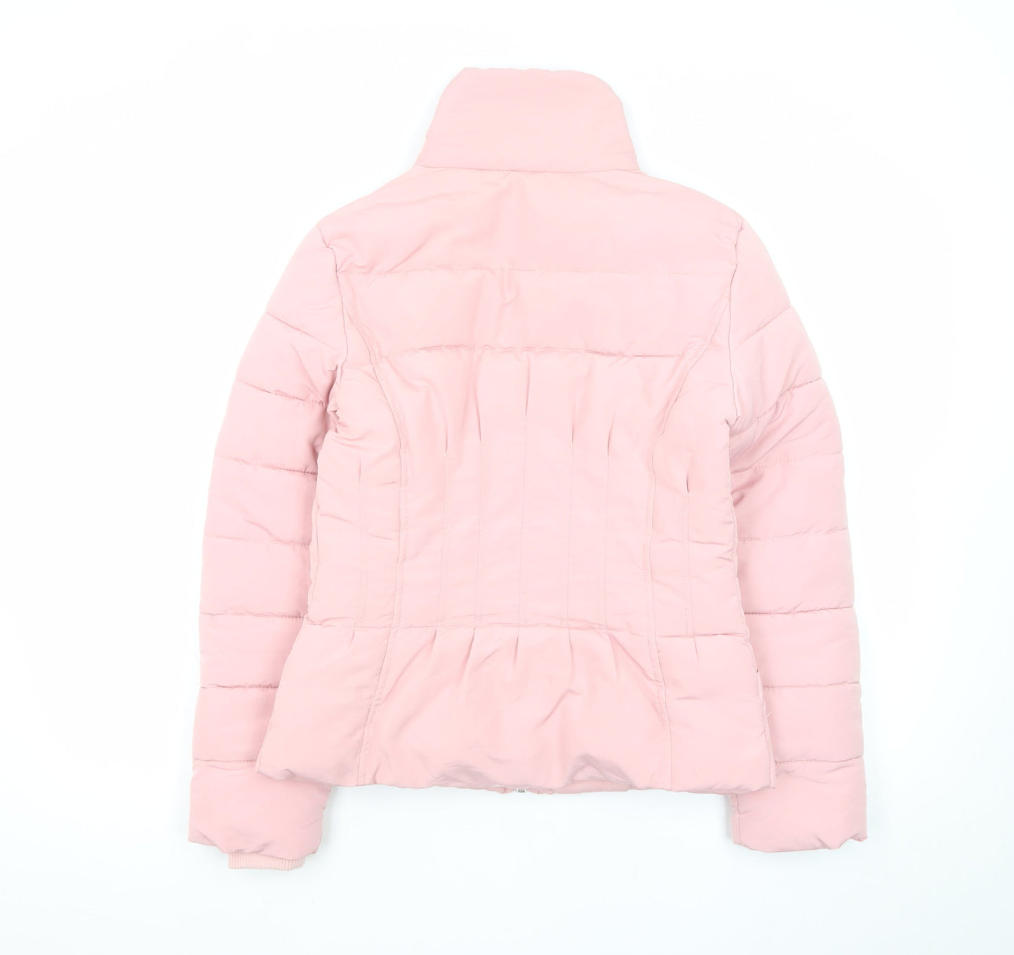Miss Selfridge Women's Pink Puffer Jacket UK 8 Lightweight