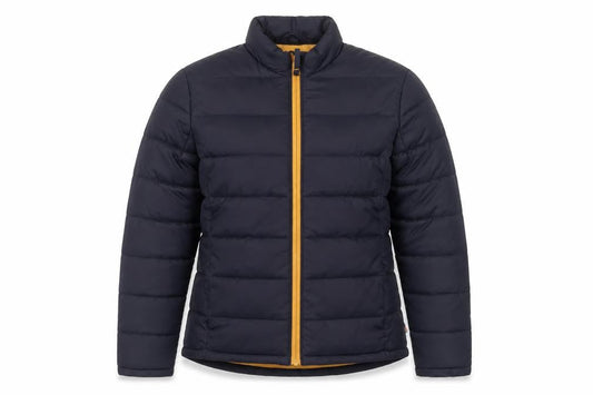 White Stuff Women's Blue Puffer Jacket Size 10 Polyester Zip Mid-Length