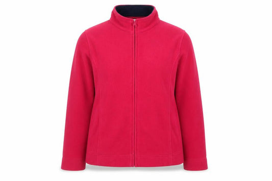 EWM Women’s Red Fleece Full Zip Jacket Size M 14-16 Lightweight