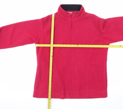 EWM Women’s Red Fleece Full Zip Jacket Size M 14-16 Lightweight
