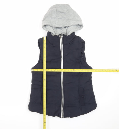 New Look Women’s Black Hooded Puffer Waistcoat UK 12