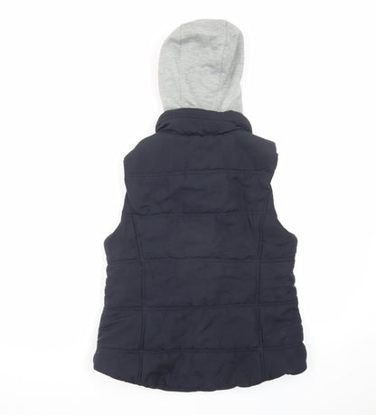 New Look Women’s Black Hooded Puffer Waistcoat UK 12