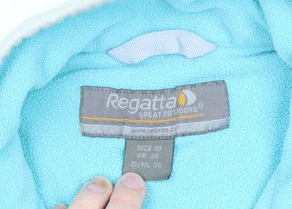 Regatta Women Blue Fleece Pullover Sweatshirt Size 10 1/2 Zip Outdoor
