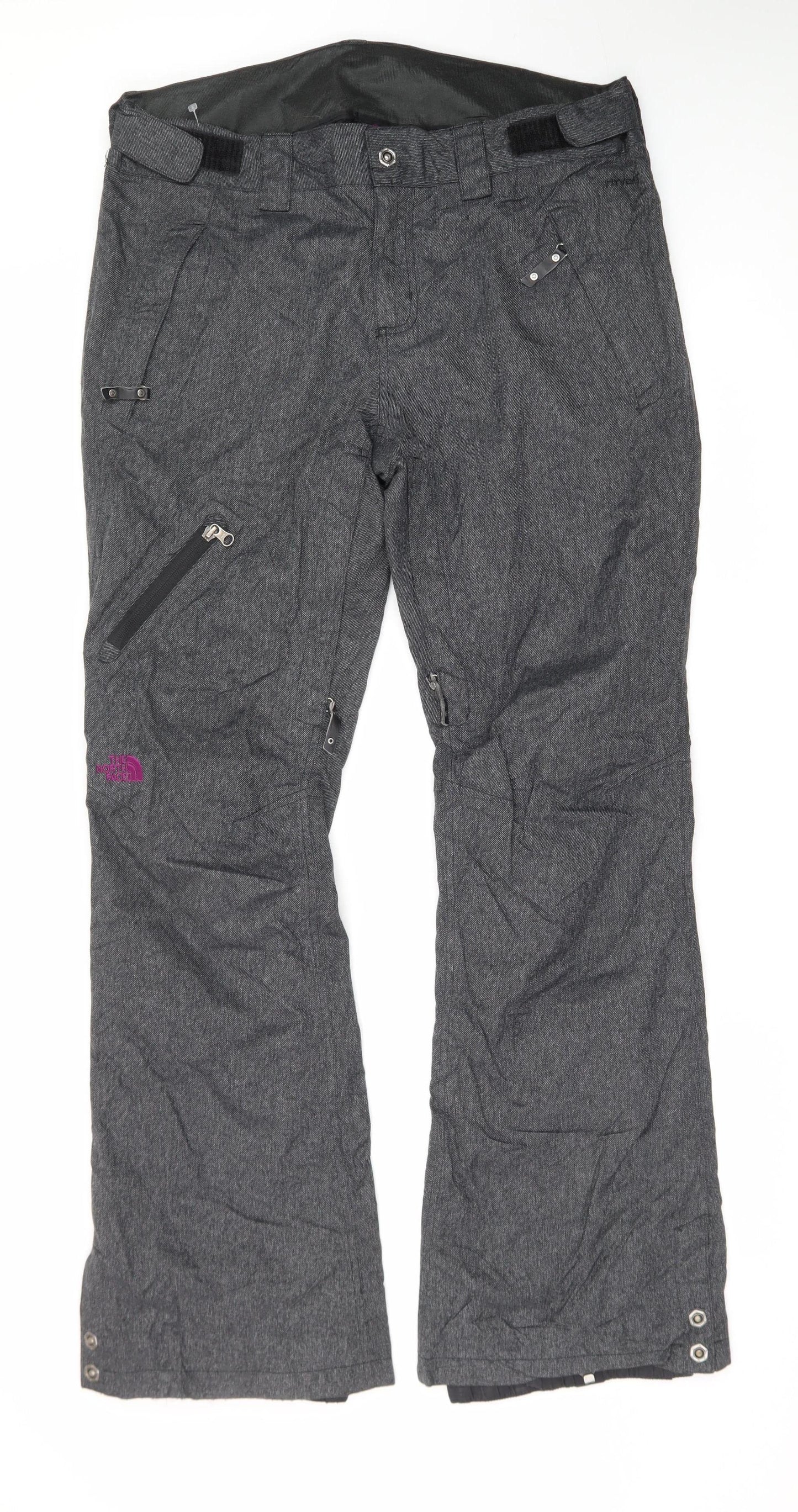 The North Face Womens Grey Snow Pants L Waterproof Insulated