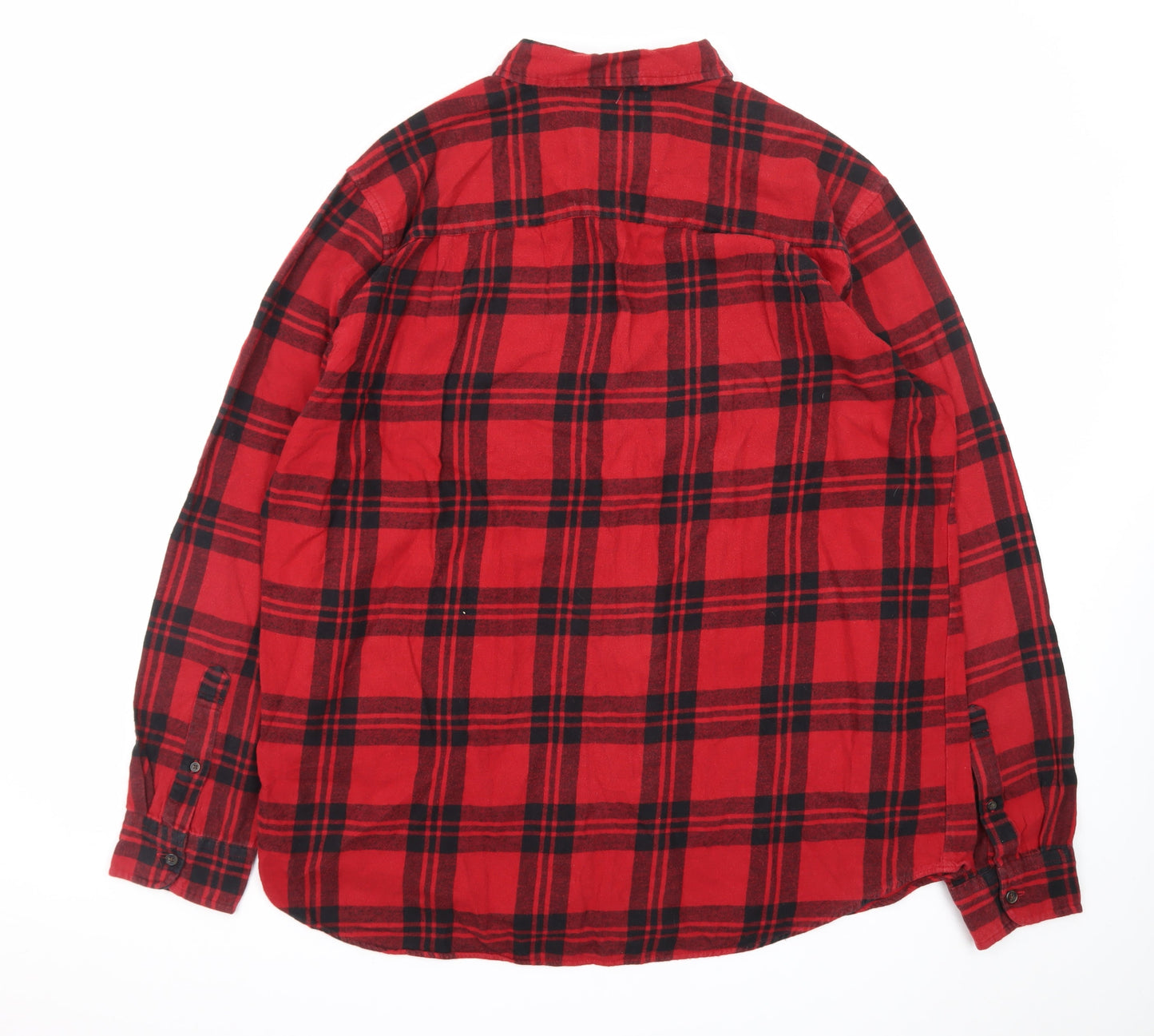 The Foundry Men’s Red Plaid Flannel Button-Up Shirt 2XL Big & Tall