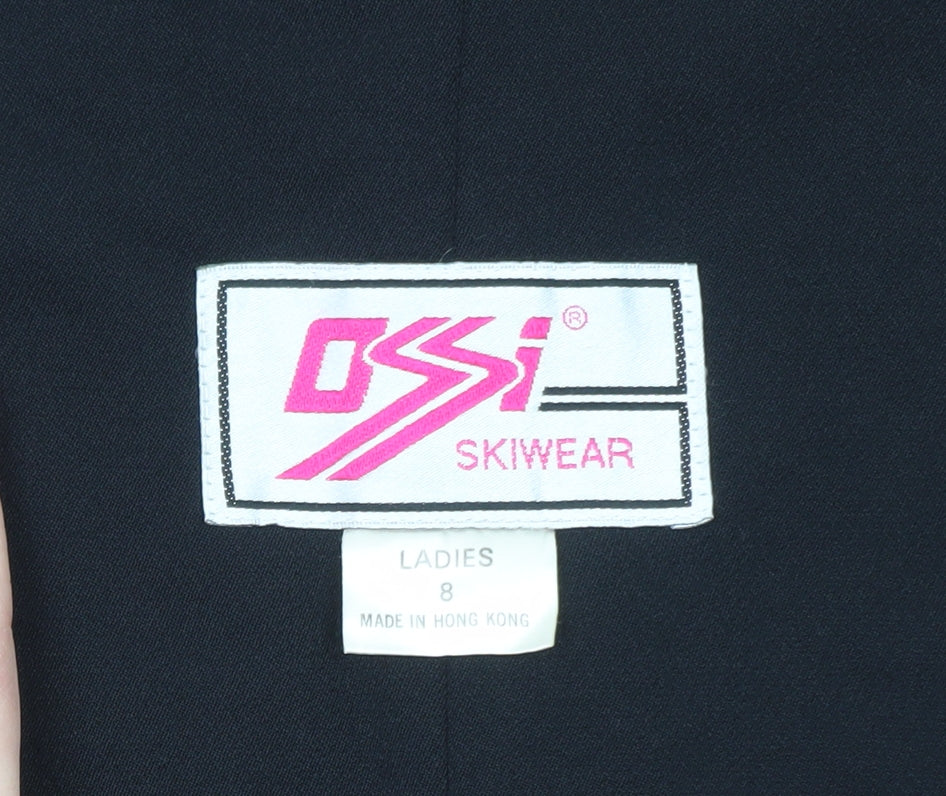 Ossi Skiwear Women’s Black Size 8 Ski Jumpsuit One-Piece