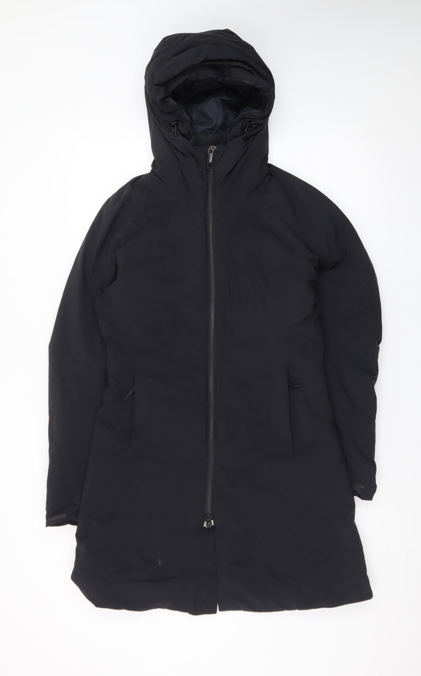 Arc'teryx Women's Black XS Long Hooded Insulated Parka Coat