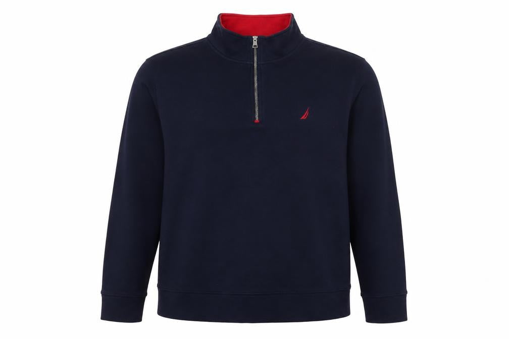Nautica Men's Blue XL 1/2 Zip Fleece Pullover Sweatshirt