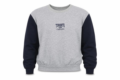 Warehouse Unisex Grey Navy Toronto 1989 Pullover Sweatshirt S