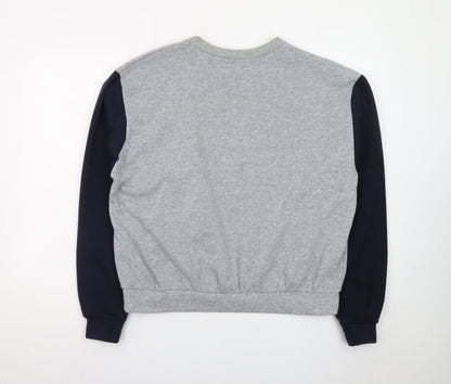 Warehouse Unisex Grey Navy Toronto 1989 Pullover Sweatshirt S