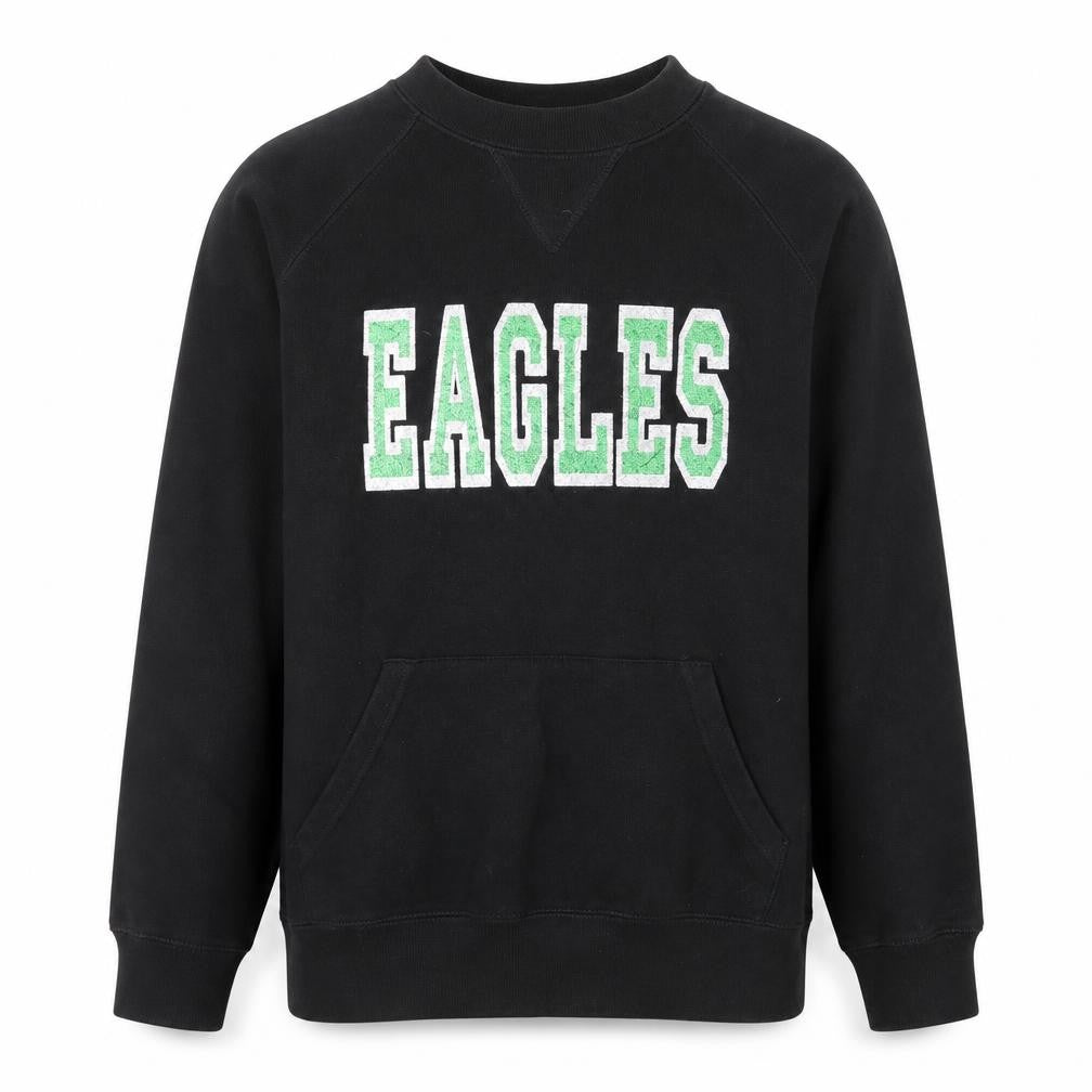 Badger Sport Men's Black Eagles Sweatshirt S Pullover Crew Neck
