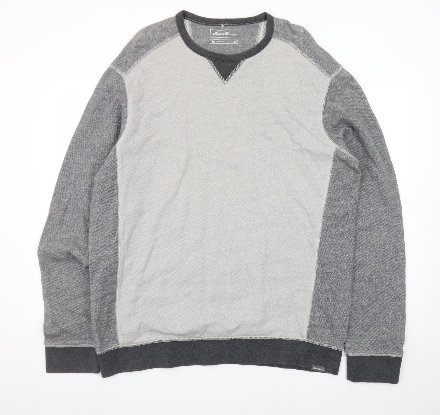 Eddie Bauer Men's Grey Cotton Pullover Sweatshirt 3XLT