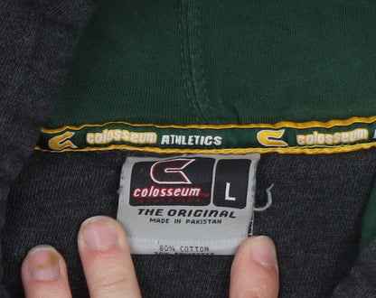 Colosseum Athletics Men's Grey L Pullover Hoodie NDSU Logo Sweatshirt