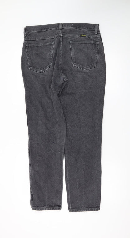 Wrangler Men's Grey Stone Wash Straight Leg Denim Jeans 32W 30L