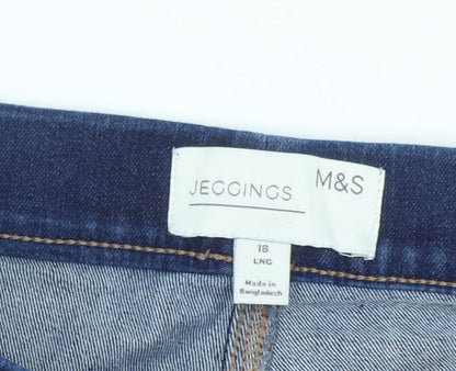 Marks and Spencer Women’s Blue Jegging Jeans Size 18 Long Stretch Denim