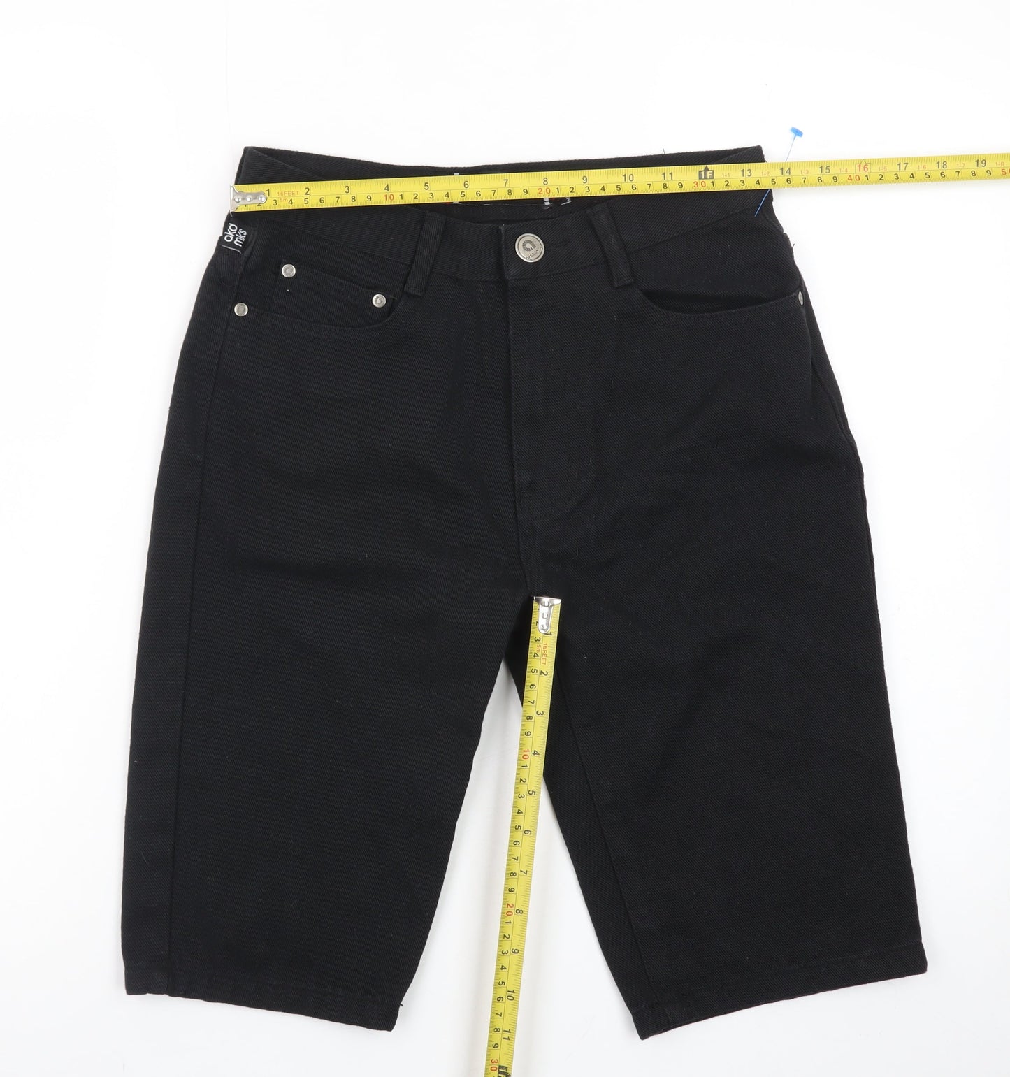 Akademiks Women's Black Cotton Bermuda Shorts Size 12