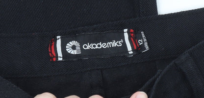 Akademiks Women's Black Cotton Bermuda Shorts Size 12